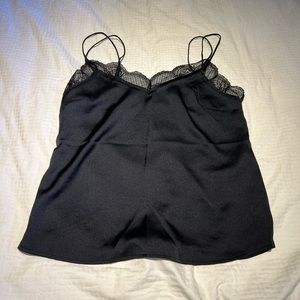 A&F black satin tank top